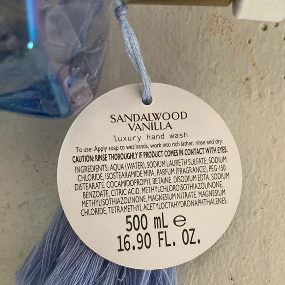 HP NWT-2 Blue Iridescent Diamond Glass Luxury Hand Soap Pumps Sandalwood Vanilla - Picture 17 of 17